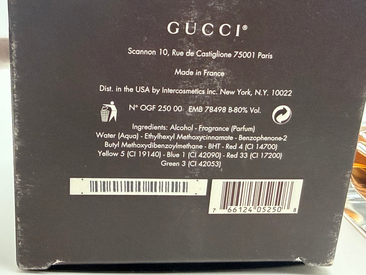 PROFUMO Vintage GUCCI Eau de Parfum 75 ml EDP Donna 2002 Discontinued damaged cap