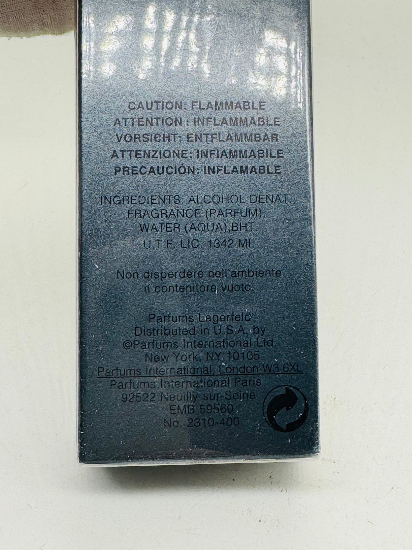 Sigillato Profumo Vintage Photo Karl Lagerfeld 60 Ml Spray Edt Raro Anni 90