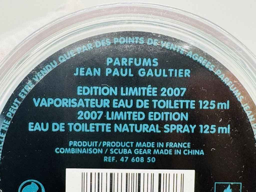 Profumo Vintage 2007 Jean Paul Gaultier Le Male Scuba Diver 125 Ml Limited Edition Sealed Jpg
