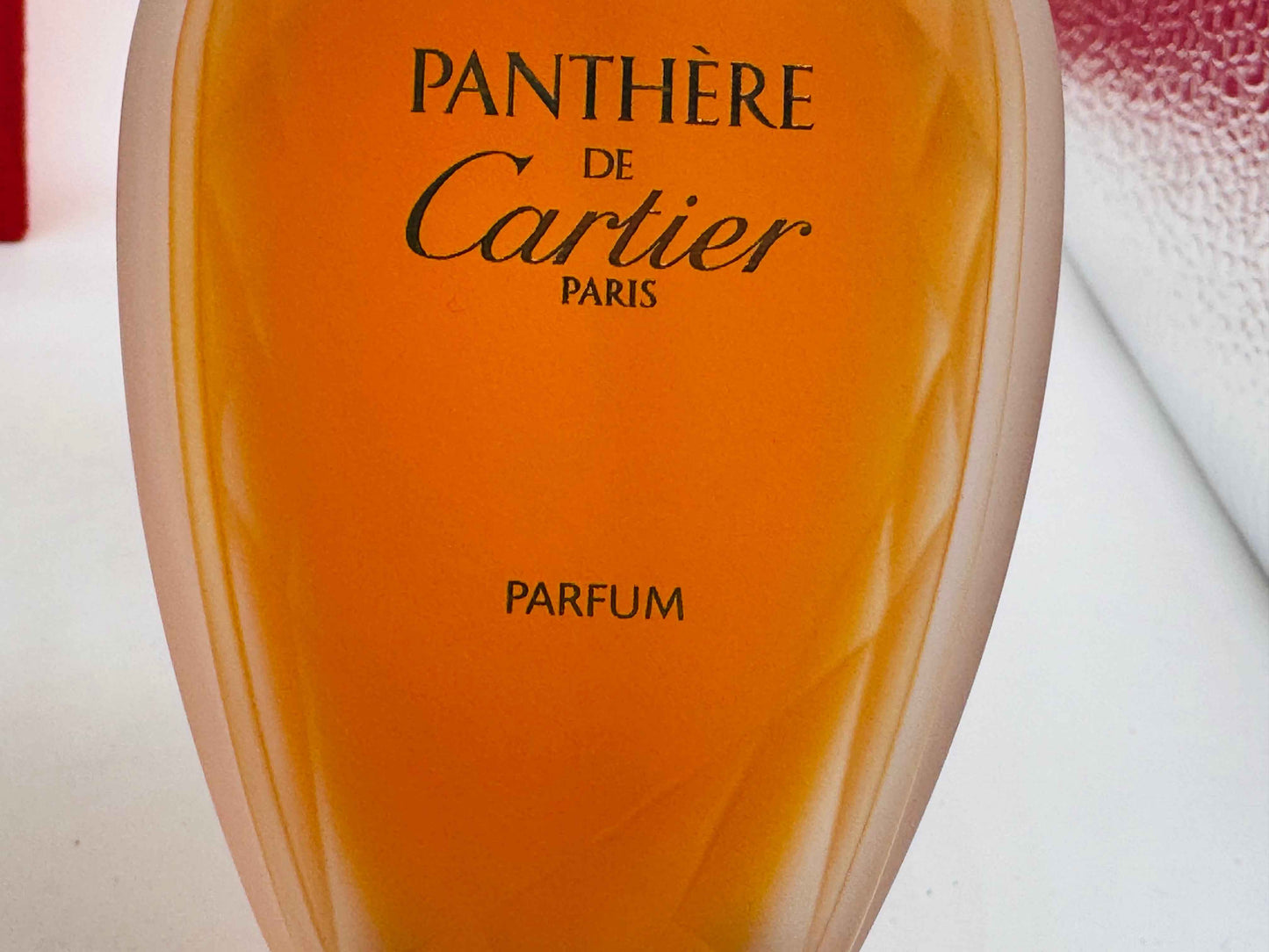 Profumo Vintage PANTHERE CARTIER Parfum 50 ml Coffret Moire Estratto Extrait + perfumed powder