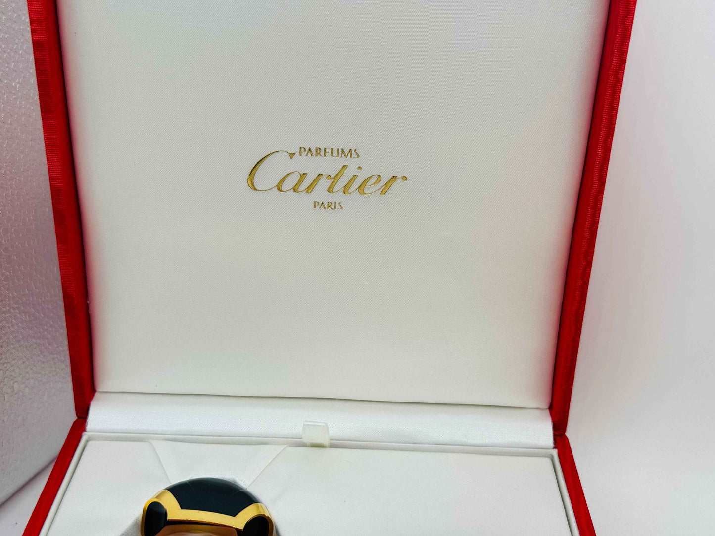 Profumo Vintage PANTHERE CARTIER Parfum 50 ml Coffret Moire Estratto Extrait + perfumed powder