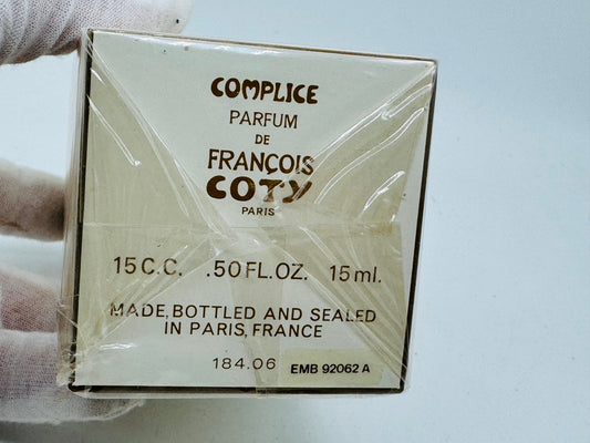 Profumo Vintage Complice Coty Parfum 15 Ml Puro Estratto Sigillato Splash Raro Anni 70