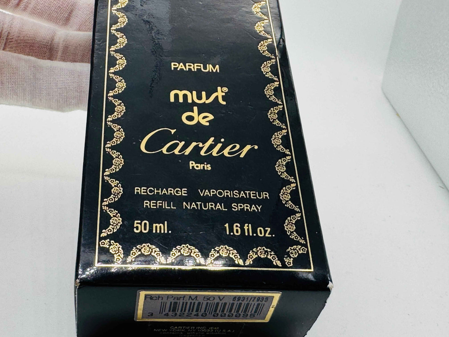 Profumo Vintage MUST de CARTIER PARFUM 50 ml spray Extrait ricarica Refill 1998 Raro