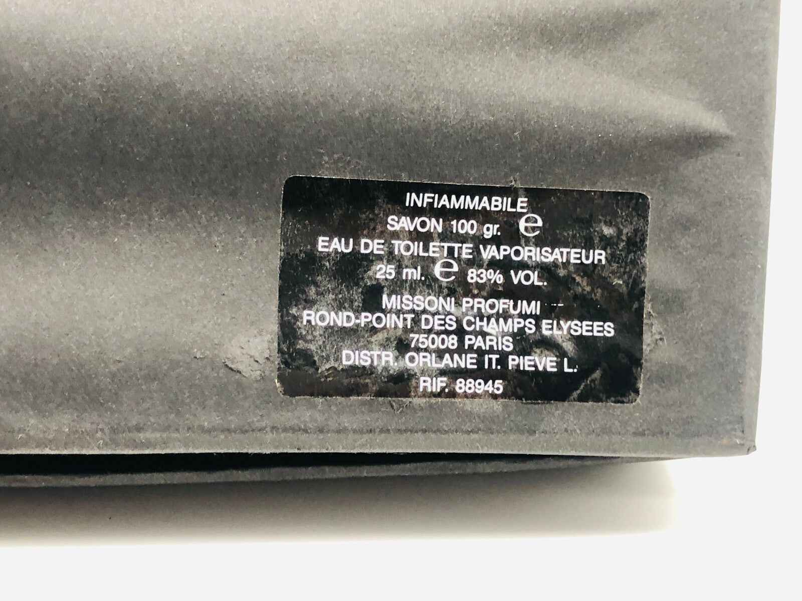 MISSONI UOMO VINTAGE Profumo 25 ml edt spray + Soap saponetta 100 gr Pour Homme