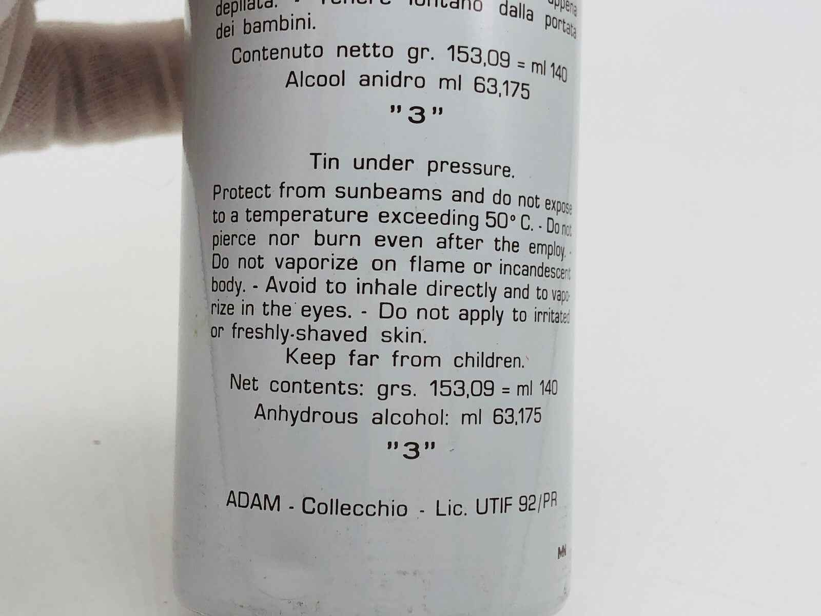 Deodorante uomo ADAM bruyère 150 ml spray profumo vintage
