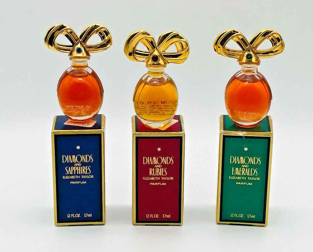 ELIZABETH TAYLOR DIAMONDS EMERALDS RUBIES SHAPPIRES VINTAGE PURE PERFUME EXTRAIT