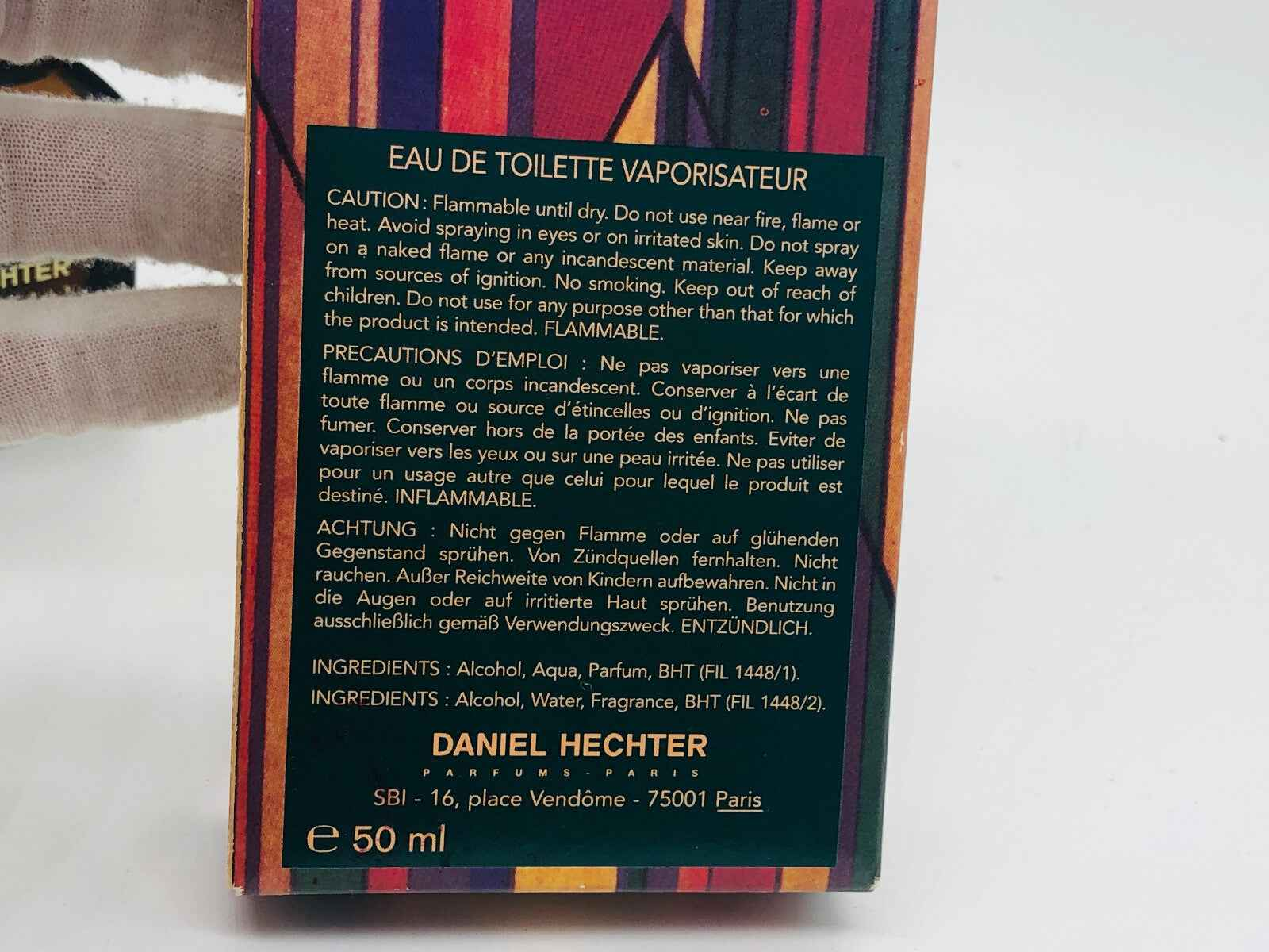 DANIEL HECHTER CARACTERE Profumo Vintage 50 ml edt Spray Eau De Toilette uomo po