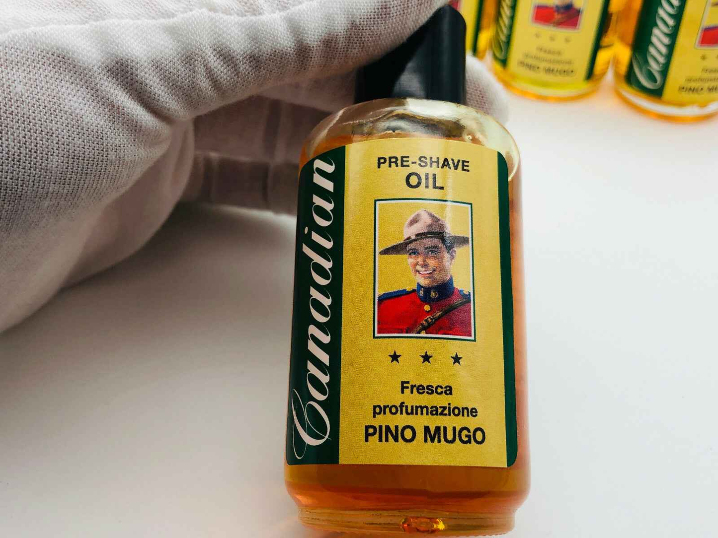 STOCK 4 pezzi CANADIAN PINO MUGO PRE SHAVE OIL VINTAGE OLIO PRE BARBA 50 ml WET