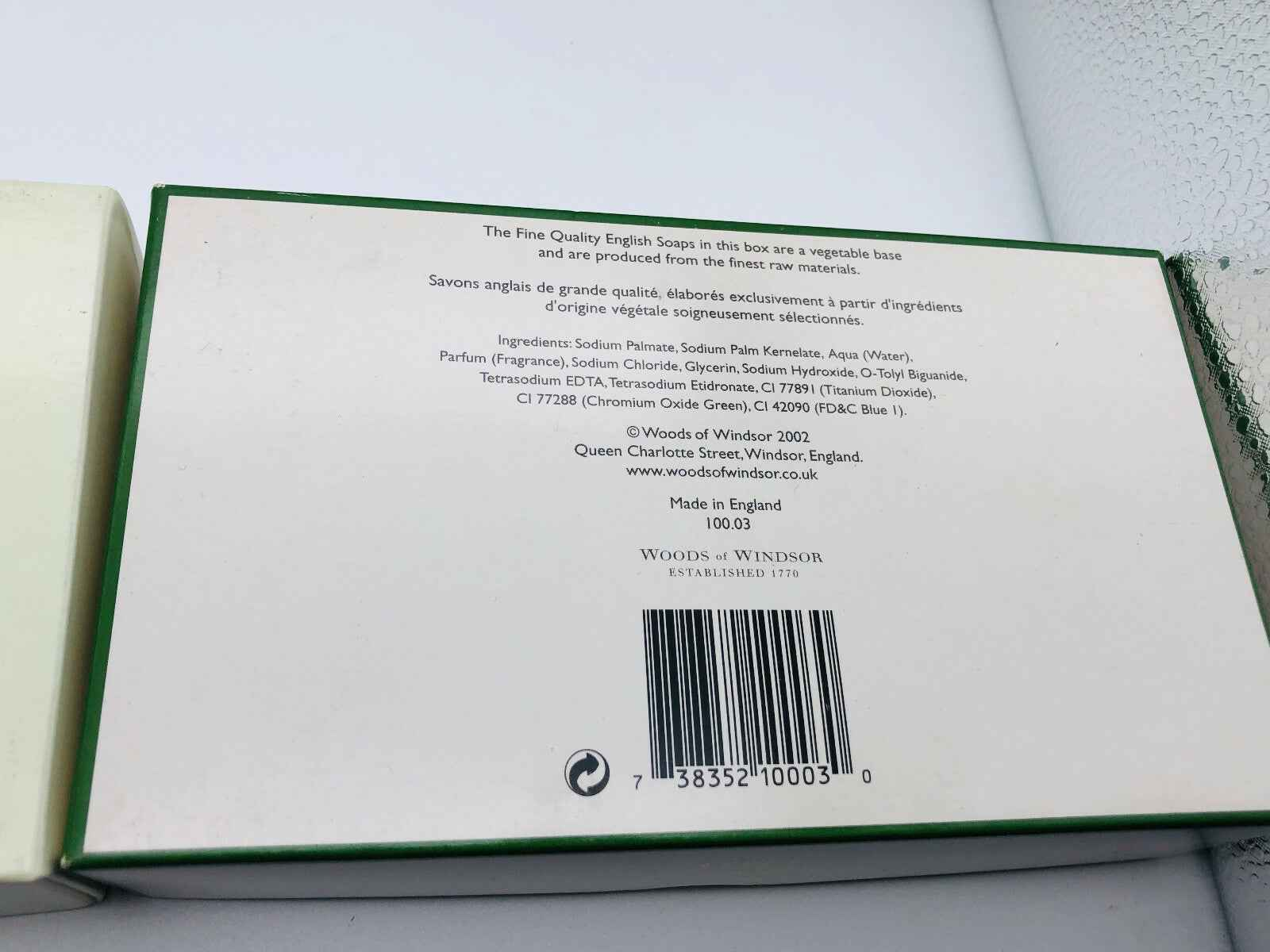 WOODS OF WINDSOR PERFUMED SOAP vintage 3x saponette 100gr JASMIN LILY OF VALLEY