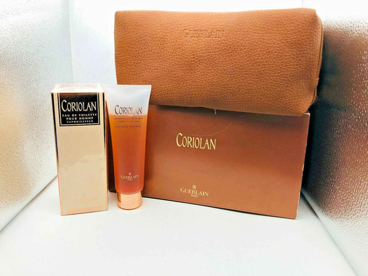 GUERLAIN CORIOLAN PROFUMO VINTAGE EDT SPRAY 100 ml GIFT SET SHAMPOO BEAUTY CASE