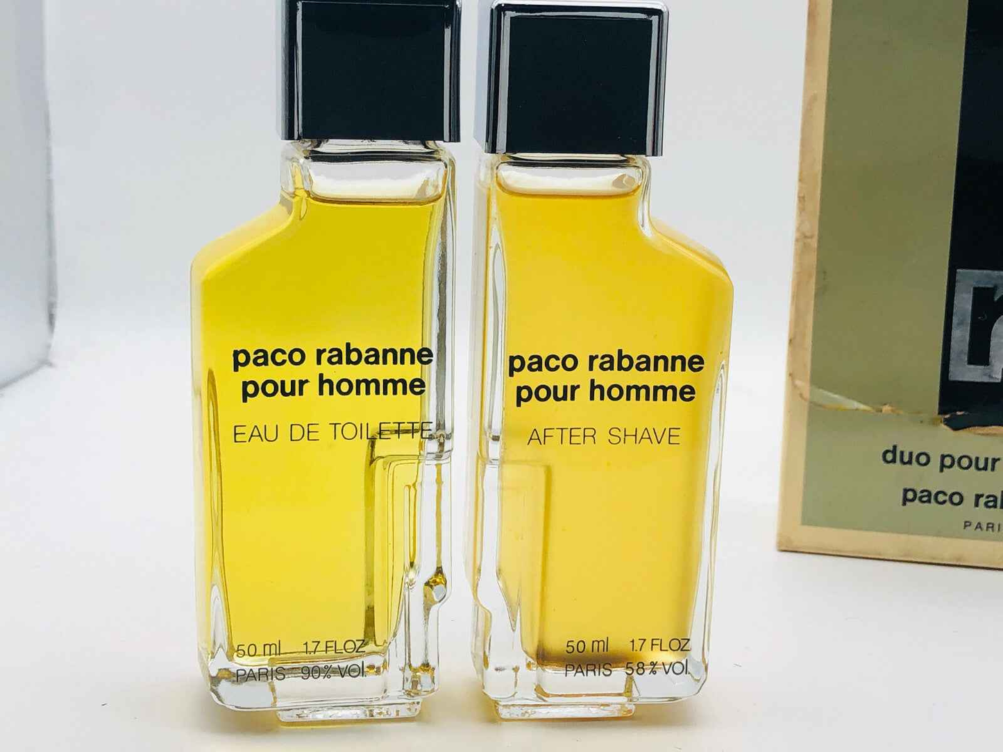 PROFUMO PACO RABANNE DUO pour homme VINTAGE 50 ml EDT + AFTER SHAVE DOPOBARBA