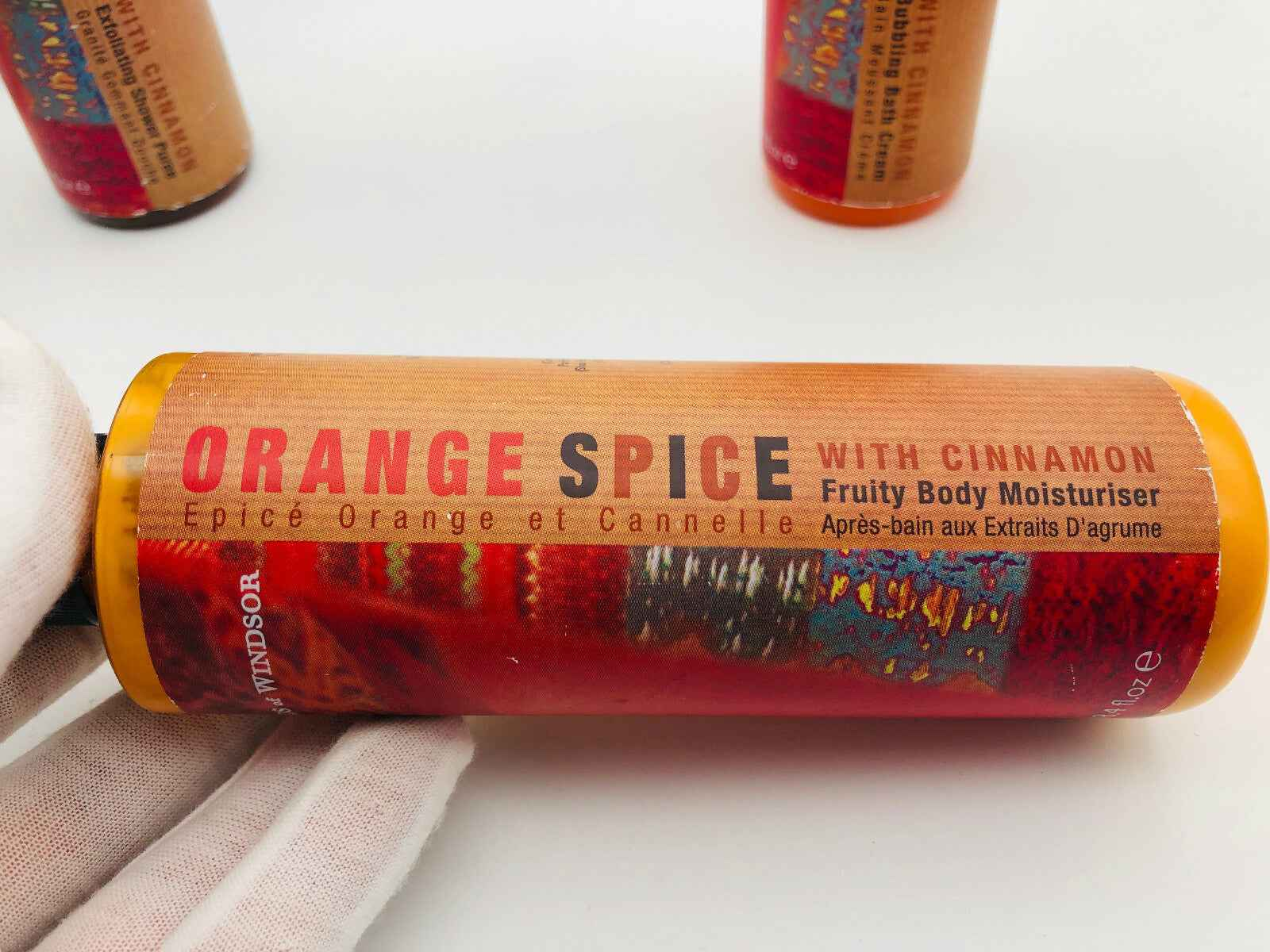 3x WOODS OF WINDSOR orange spice body exfoliator shower puree ARANCIA CANNELLA