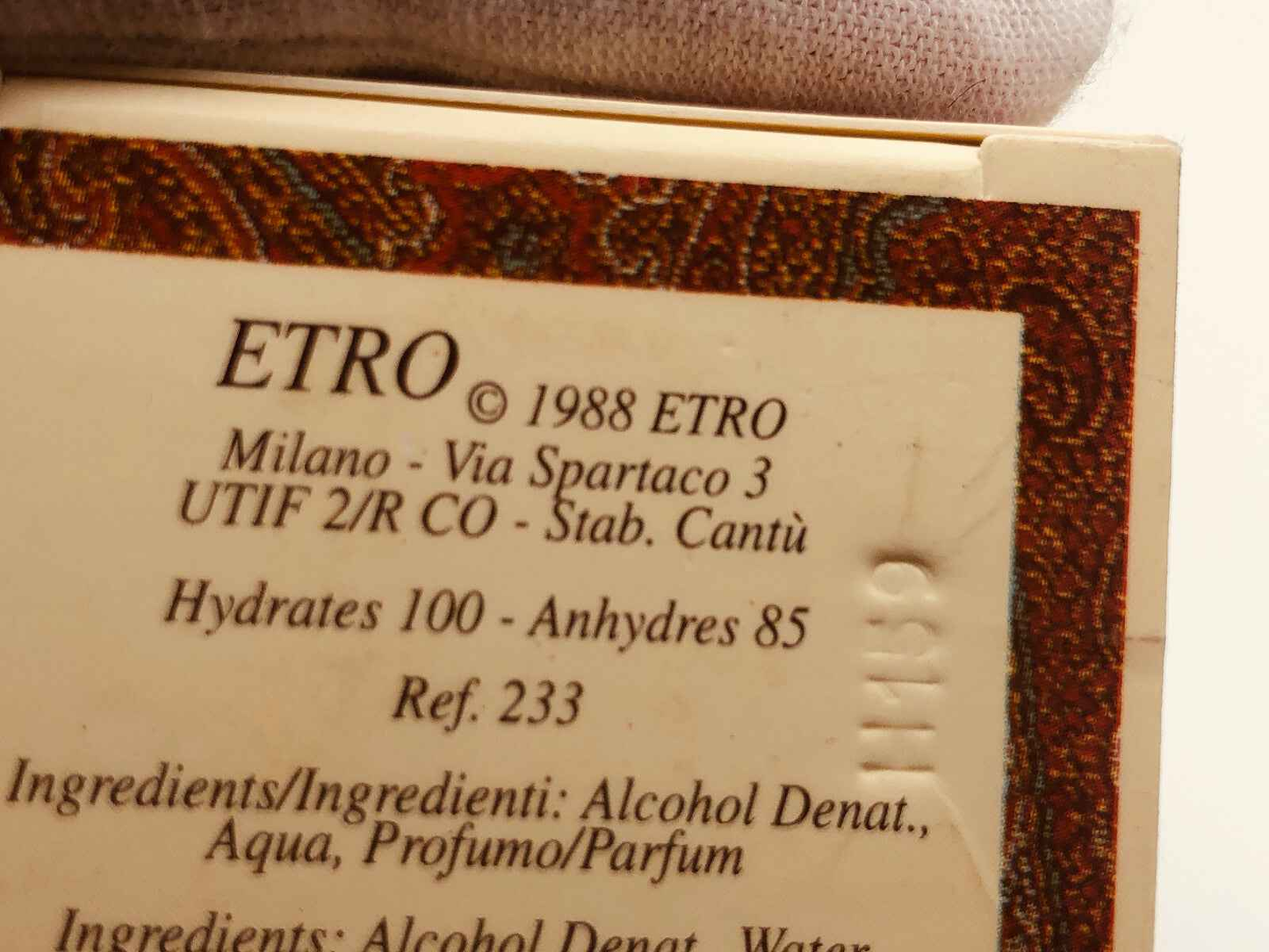 Profumo ETRO SANDALO 100 ml VINTAGE edc spray Prima Edizione Eau De Cologne '90s