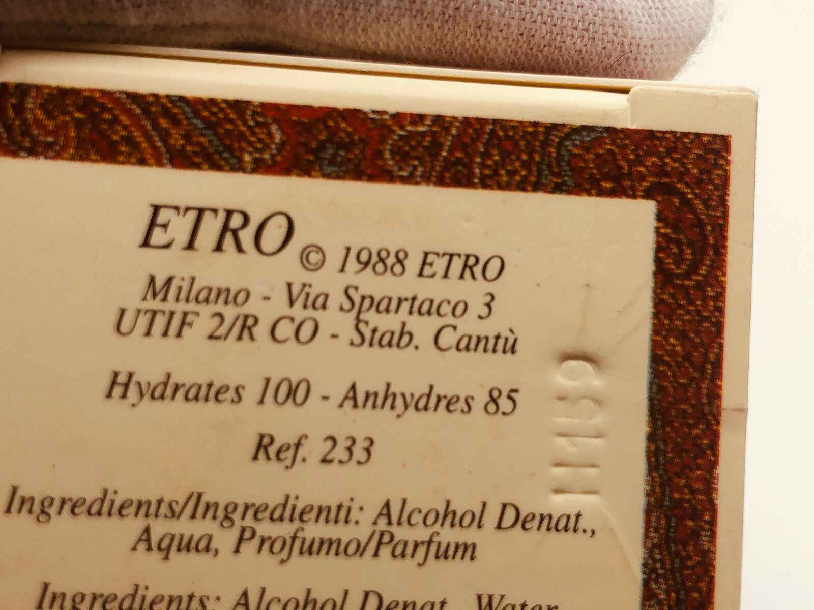 Profumo ETRO SANDALO 100 ml VINTAGE edc spray Prima Edizione Eau De Cologne '90s