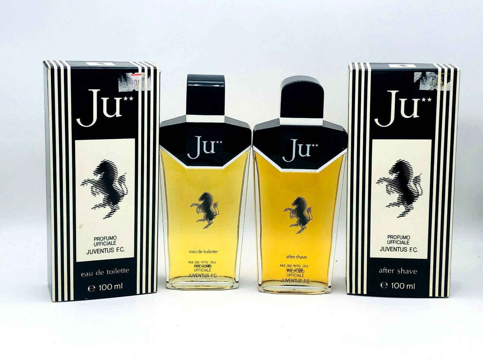 JU profumo UFFICIALE JUVENTUS vintage 100 ml edt splash + AFTER SHAVE 2 PRODOTTI