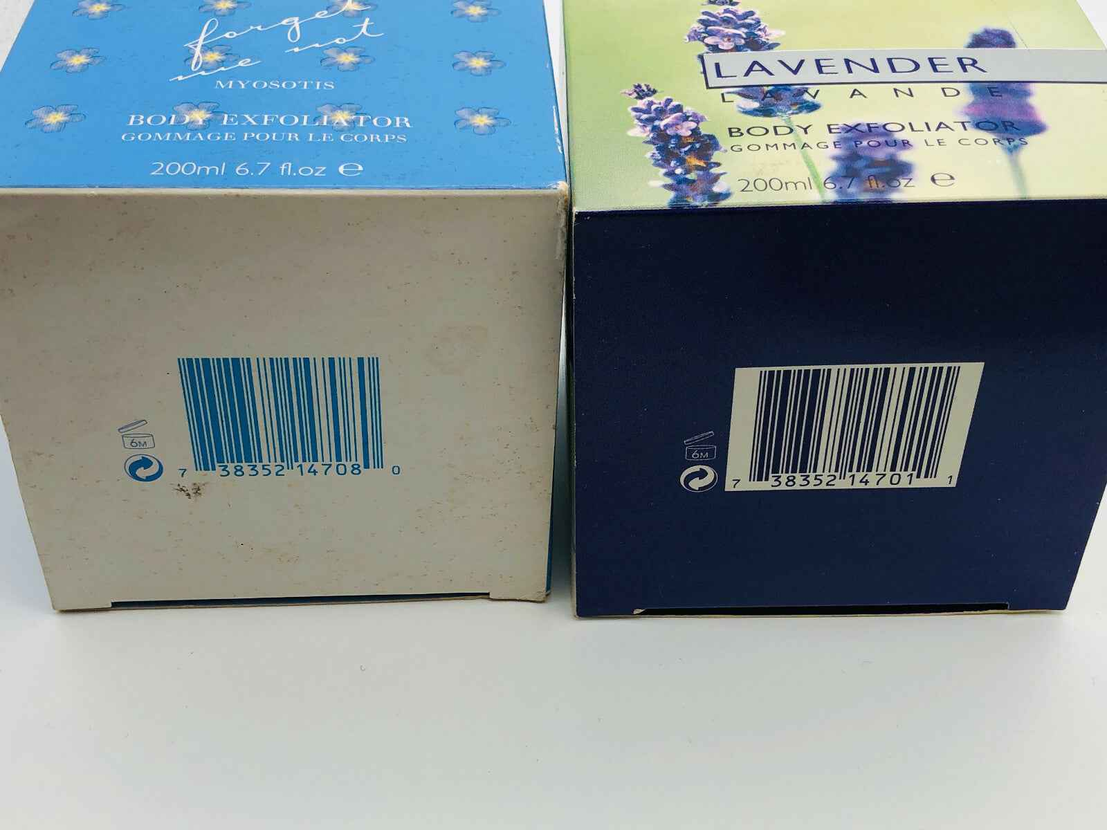 2x WOODS OF WINDSOR body exfoliator lavender & forget me not 200 ml MYOSOTIS