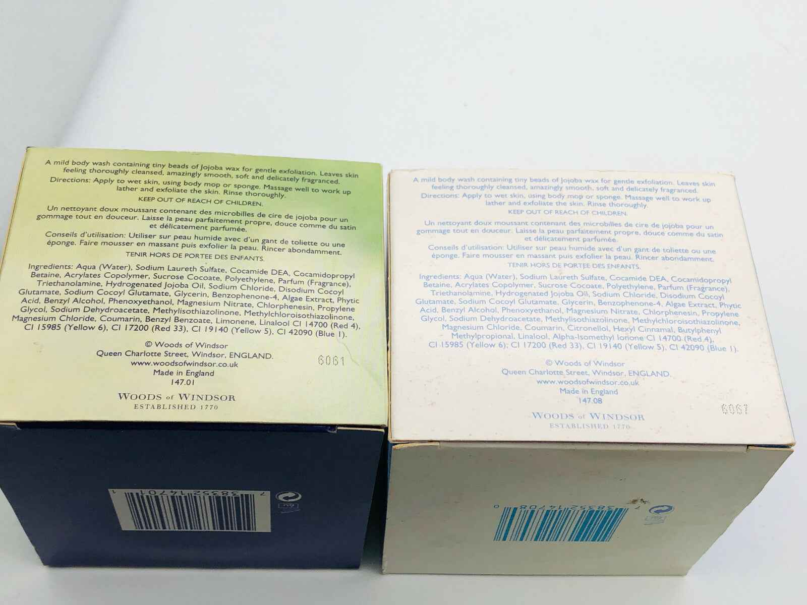 2x WOODS OF WINDSOR body exfoliator lavender & forget me not 200 ml MYOSOTIS