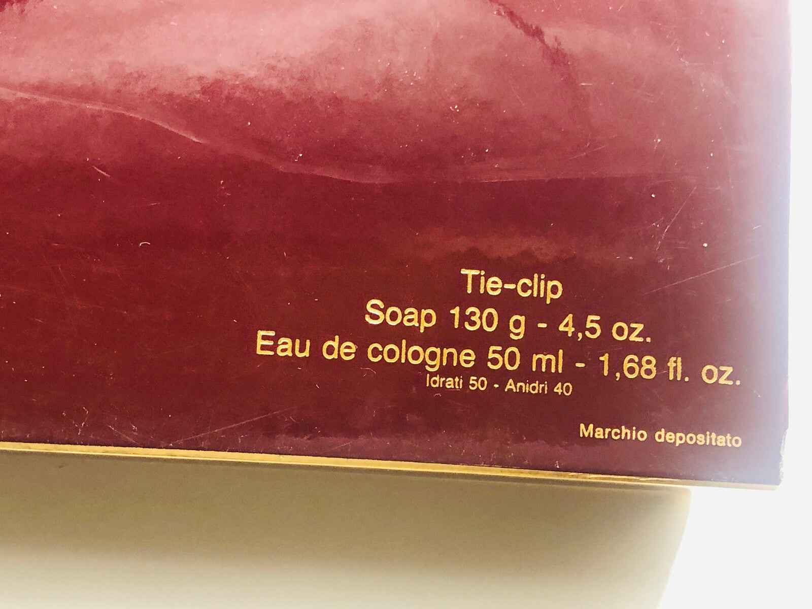 DIMENSIONE UOMO Set Profumo Vintage edc 50 ml soap fermacravatta DAMAGED BOX