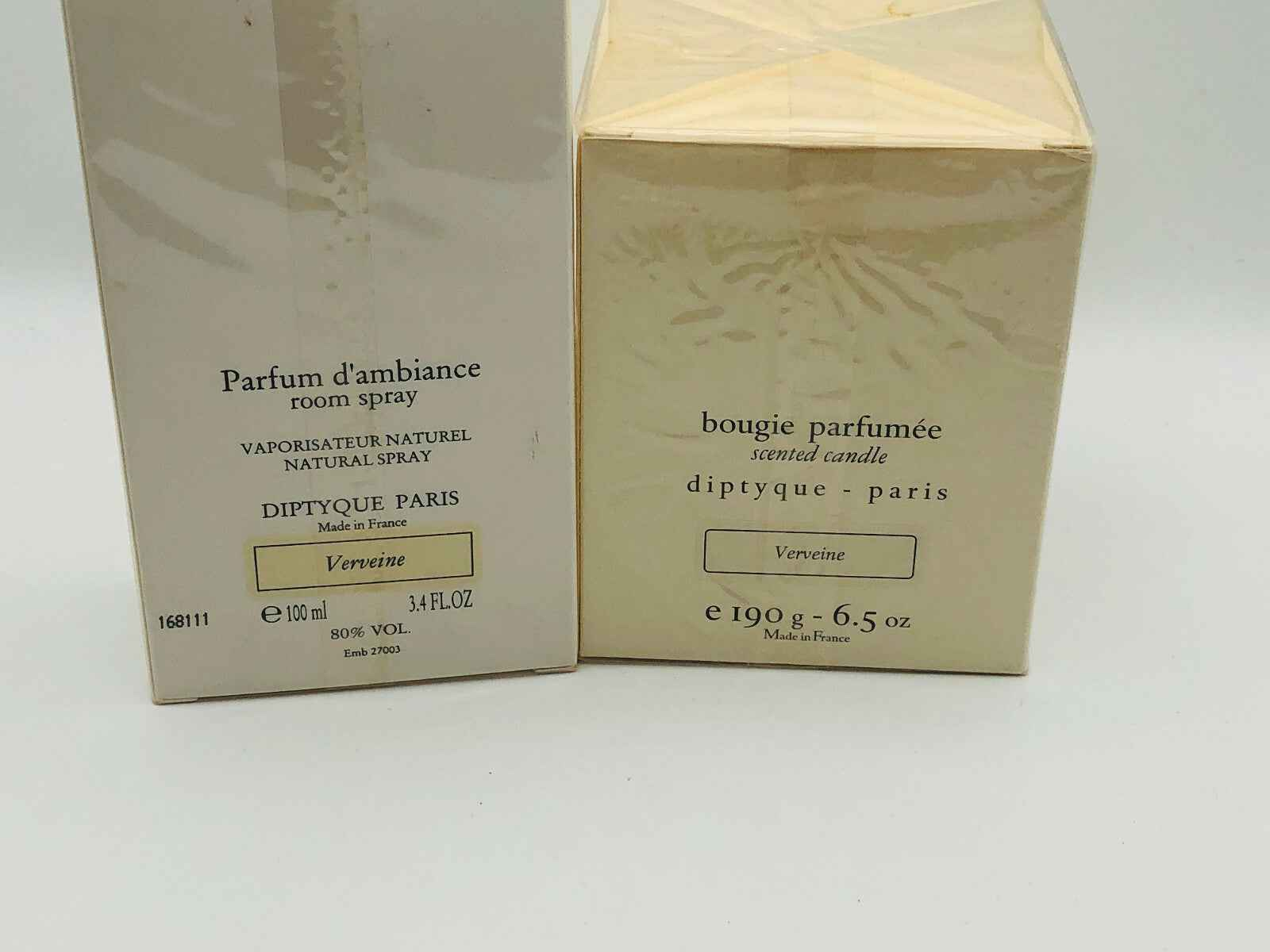 DIPTYQUE VINTAGE VERVEINE CANDELA 190 gr + ROOM SPRAY PARFUM D'AMBIANCE BOUGIE