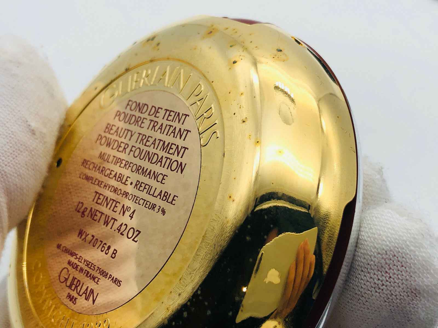 GUERLAIN FOND DE TEINT VINTAGE 13 gr N°4 REFILLABLE FONDOTINTA POWDER FOUNDATION