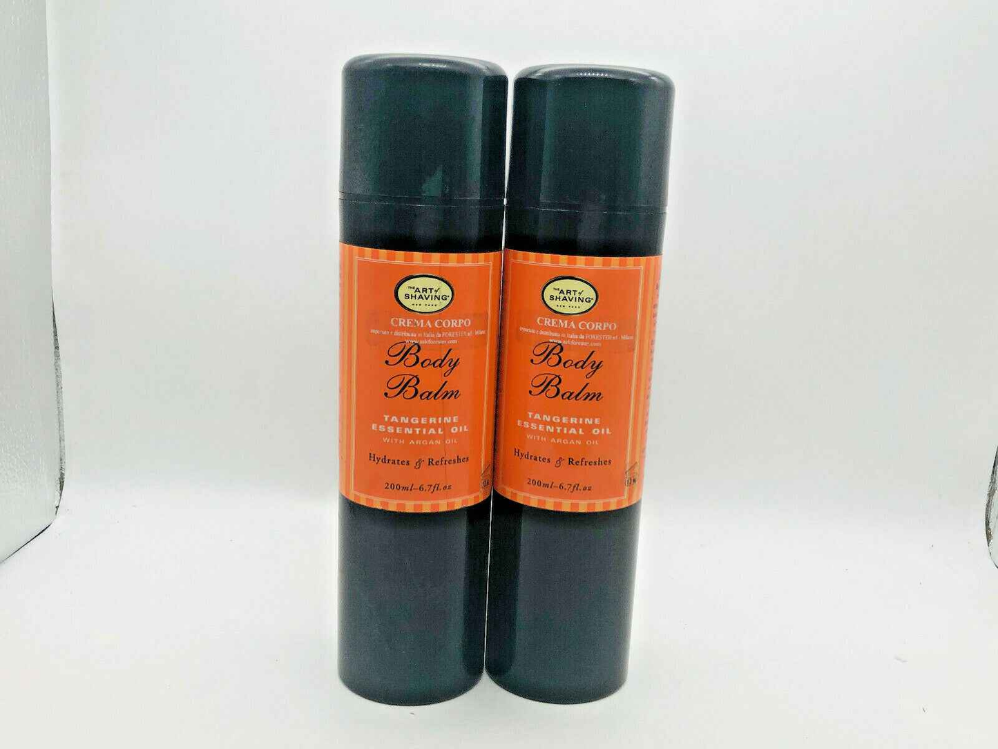 STOCK 2X THE ART OF SHAVING TANGERINE BODY BALM ARGAN OIL 200 ml MANDARINO CORPO
