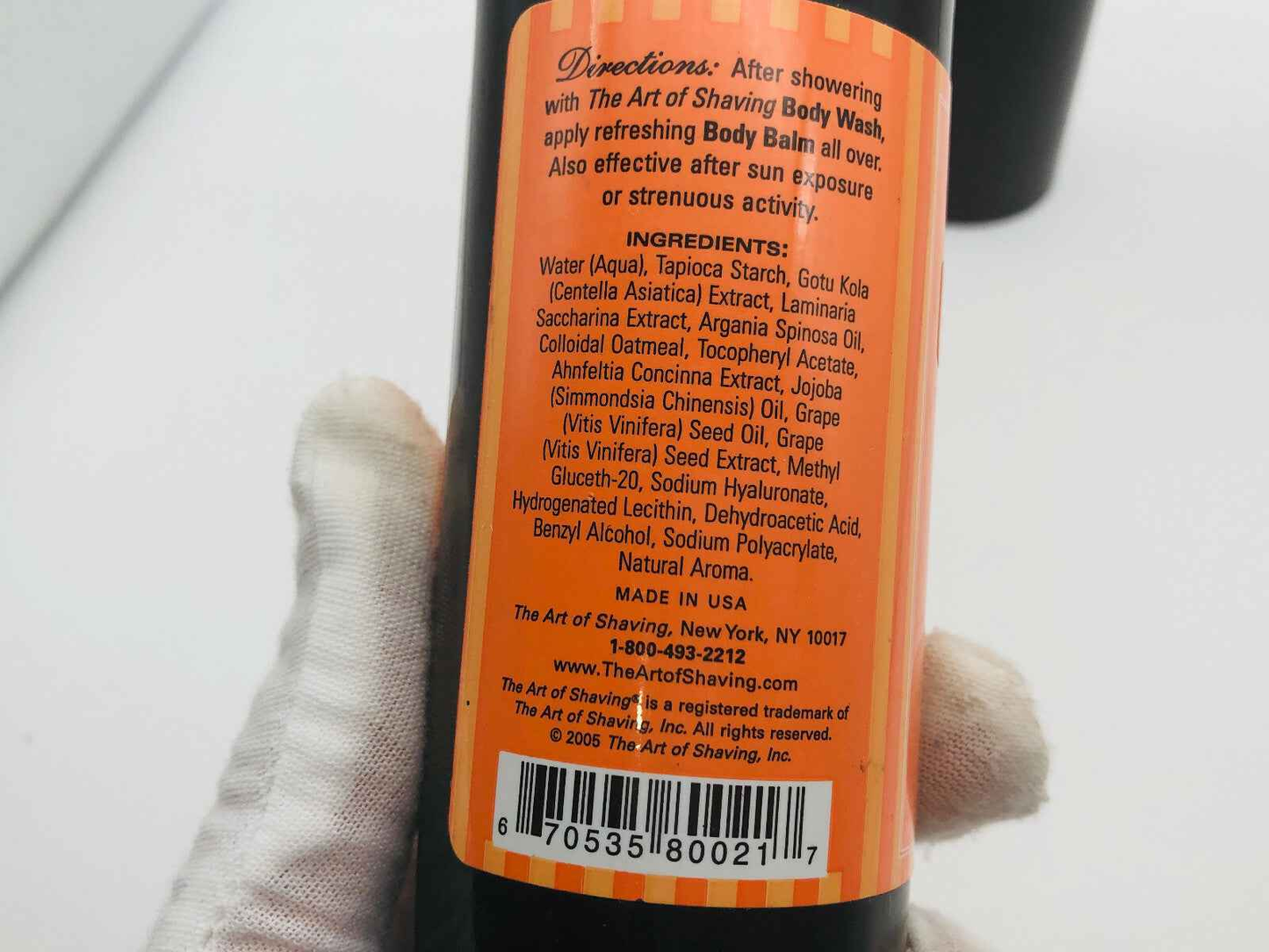 STOCK 2X THE ART OF SHAVING TANGERINE BODY BALM ARGAN OIL 200 ml MANDARINO CORPO