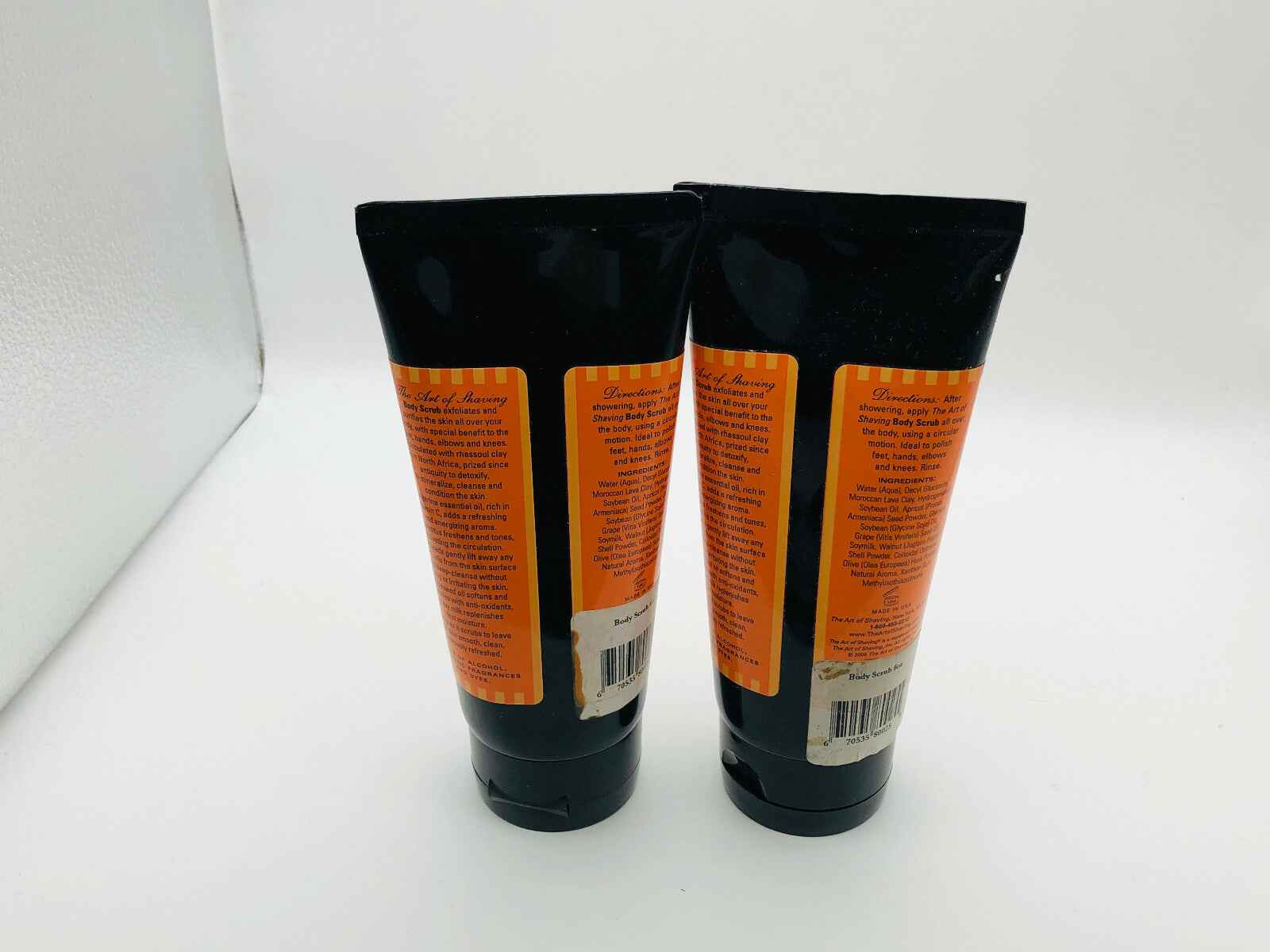 2 pezzi THE ART OF SHAVING Mandarino Body Scrub Eucalipto TAOS 170ml ESFOLIANTE