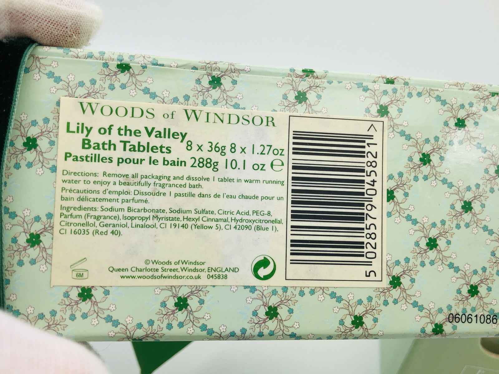 WOODS OF WINDSOR perfumed bath tablets 8 x 36 gr vintage lily of the valley rare