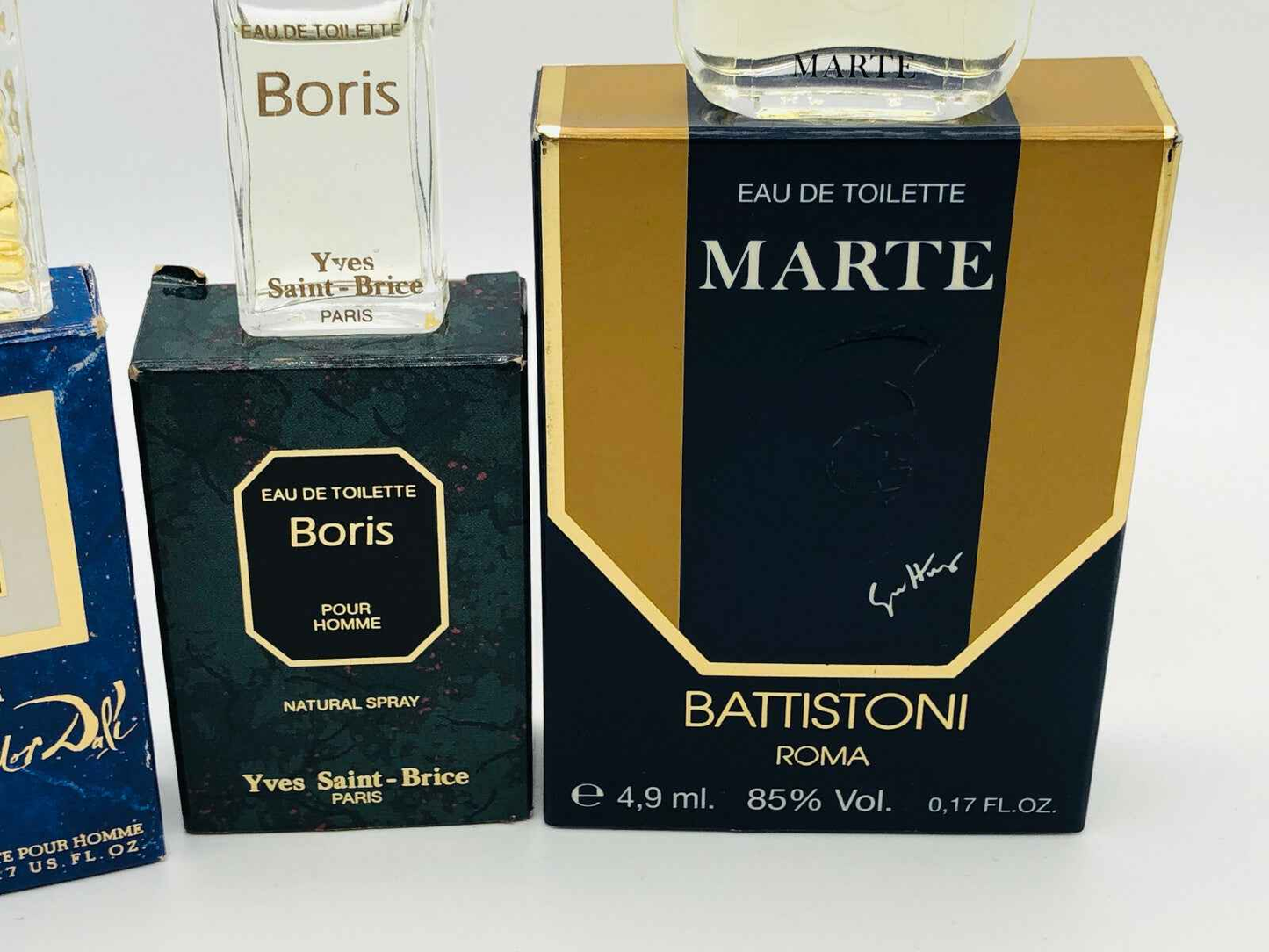4X MIGNON UOMO POUR HOMME VINTAGE PROFUMO 5 ml EDT MIMMINA SALVADOR DALI BORIS