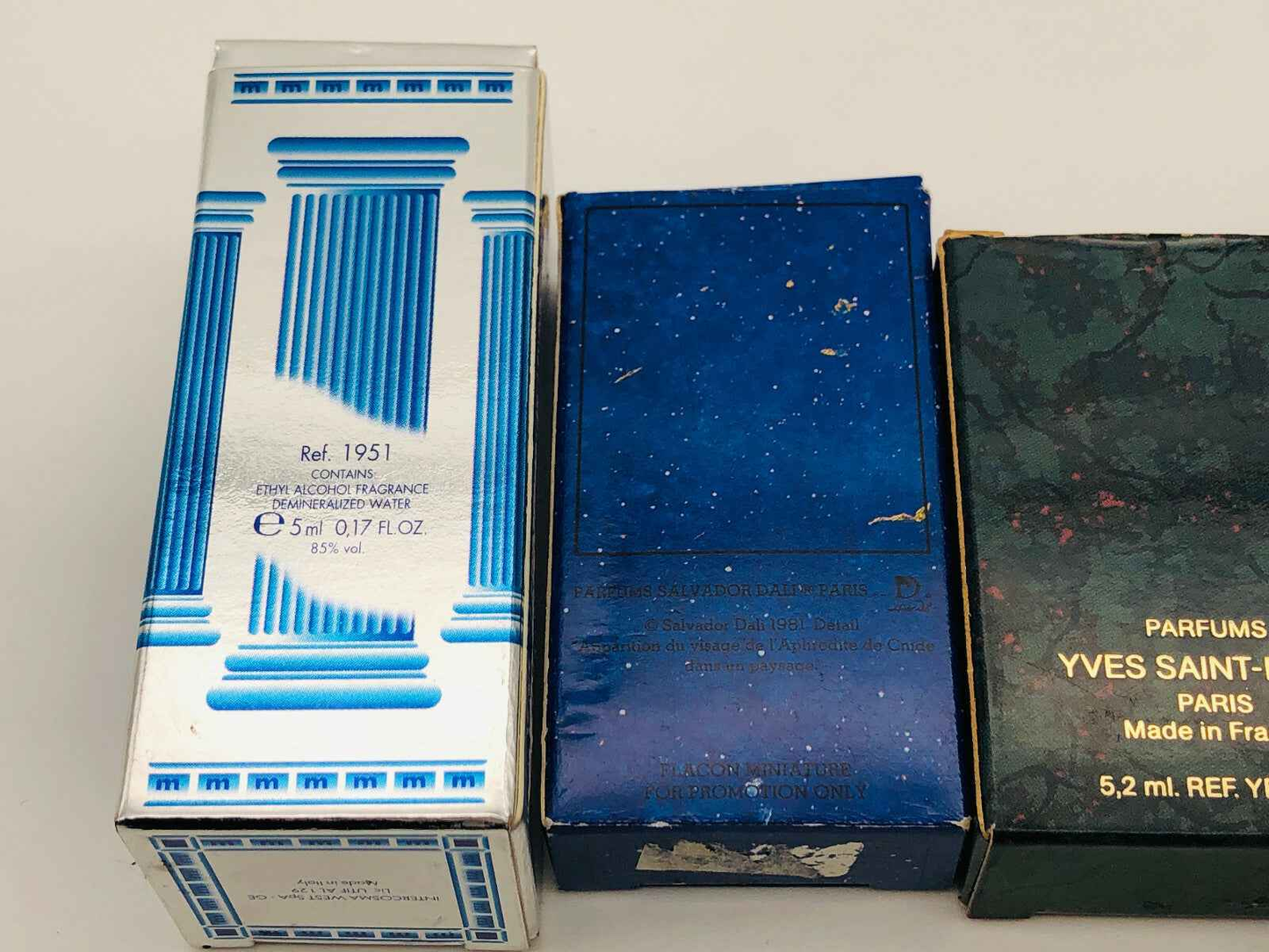4X MIGNON UOMO POUR HOMME VINTAGE PROFUMO 5 ml EDT MIMMINA SALVADOR DALI BORIS
