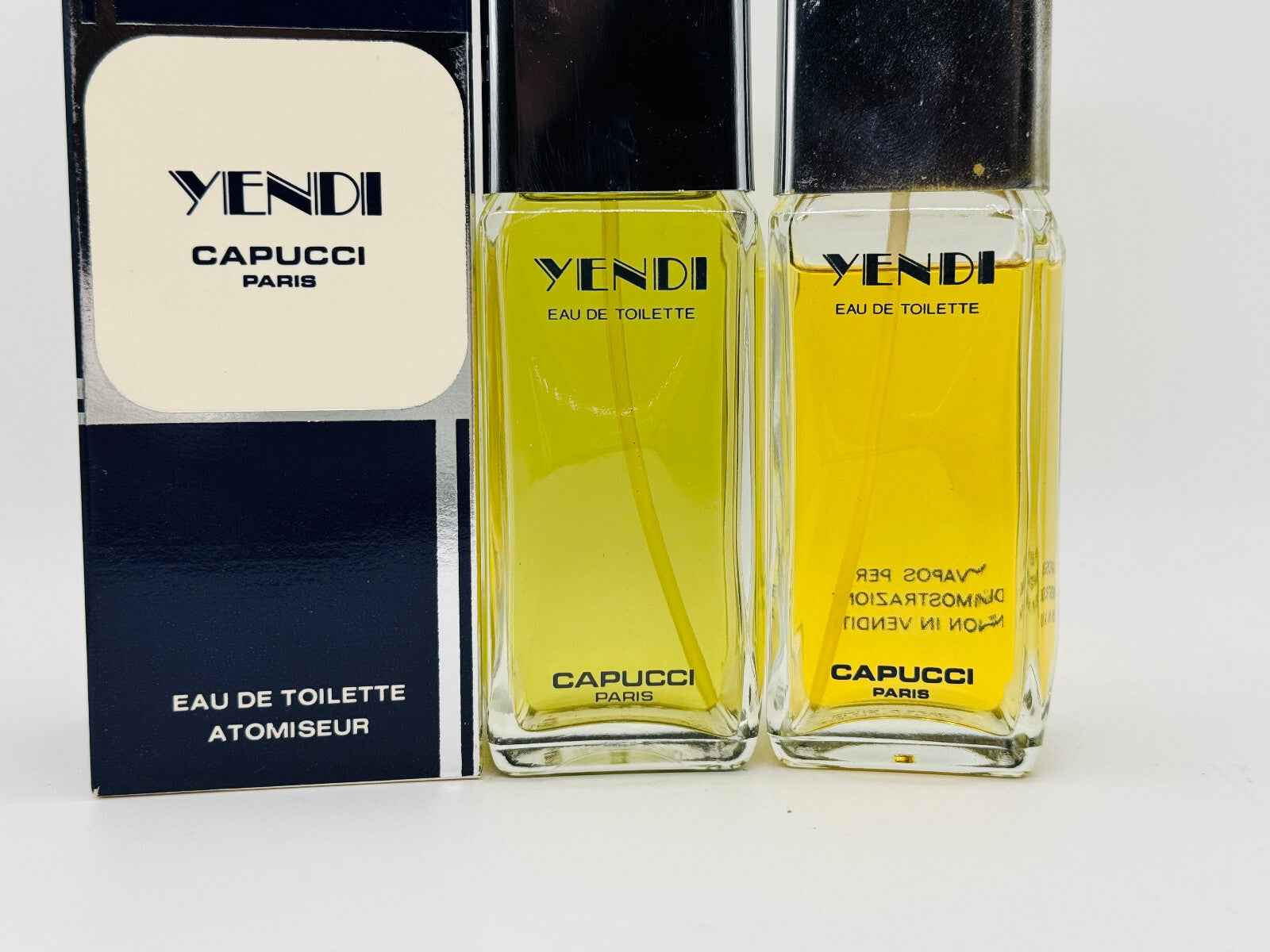 2X ROTTO DÉFECTUEUX NOT WORKING FAULTY YENDI CAPUCCI VINTAGE profumo 95 ml LEGGI