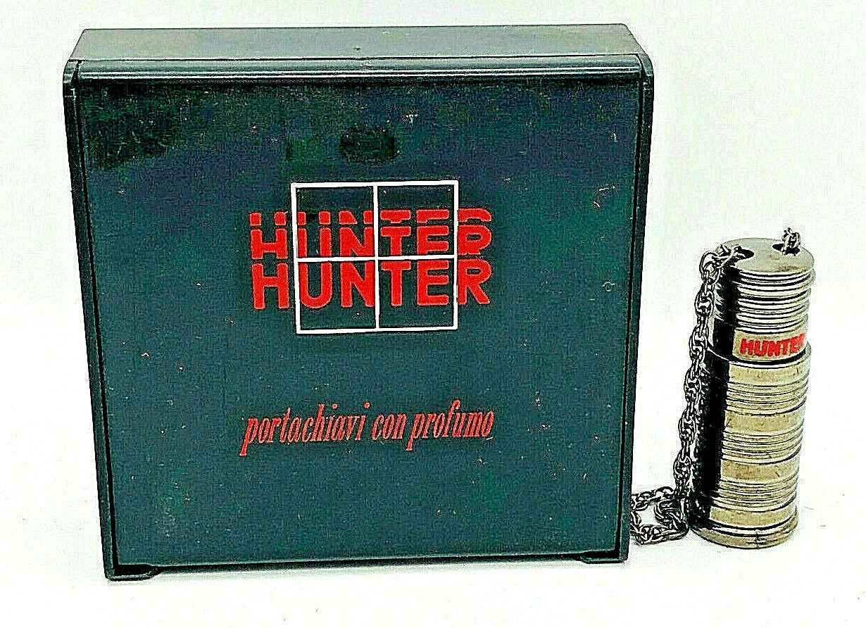 PORTACHIAVI ATKINSONS HUNTER VINTAGE PROFUMO MIGNON edt uomo Homme RARO METALLO