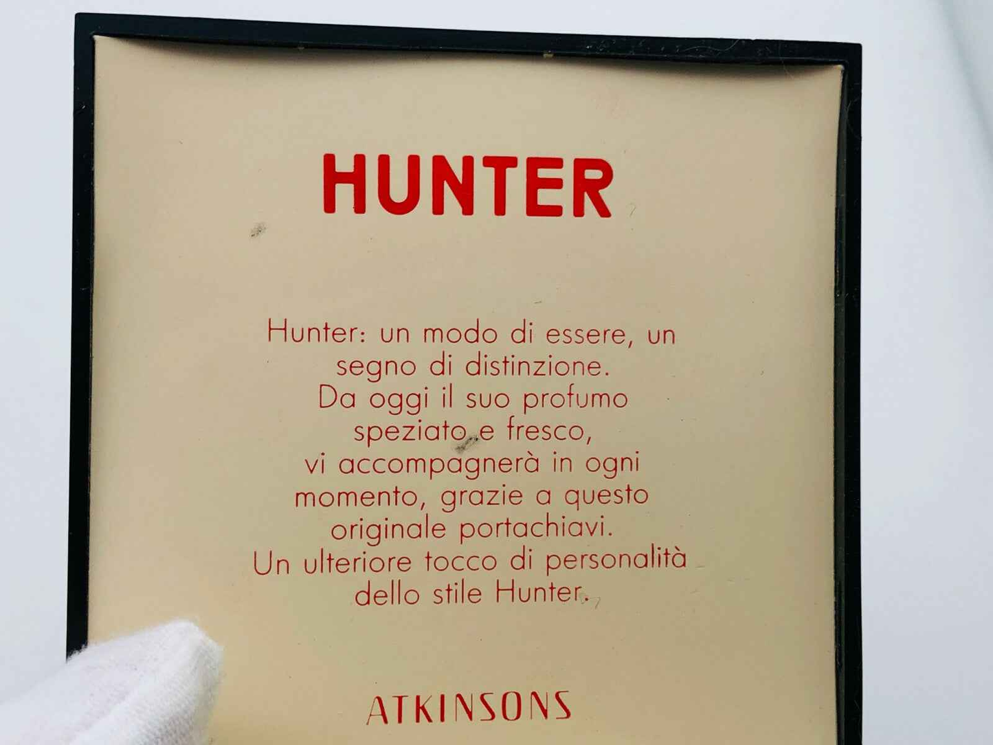 PORTACHIAVI ATKINSONS HUNTER VINTAGE PROFUMO MIGNON edt uomo Homme RARO METALLO