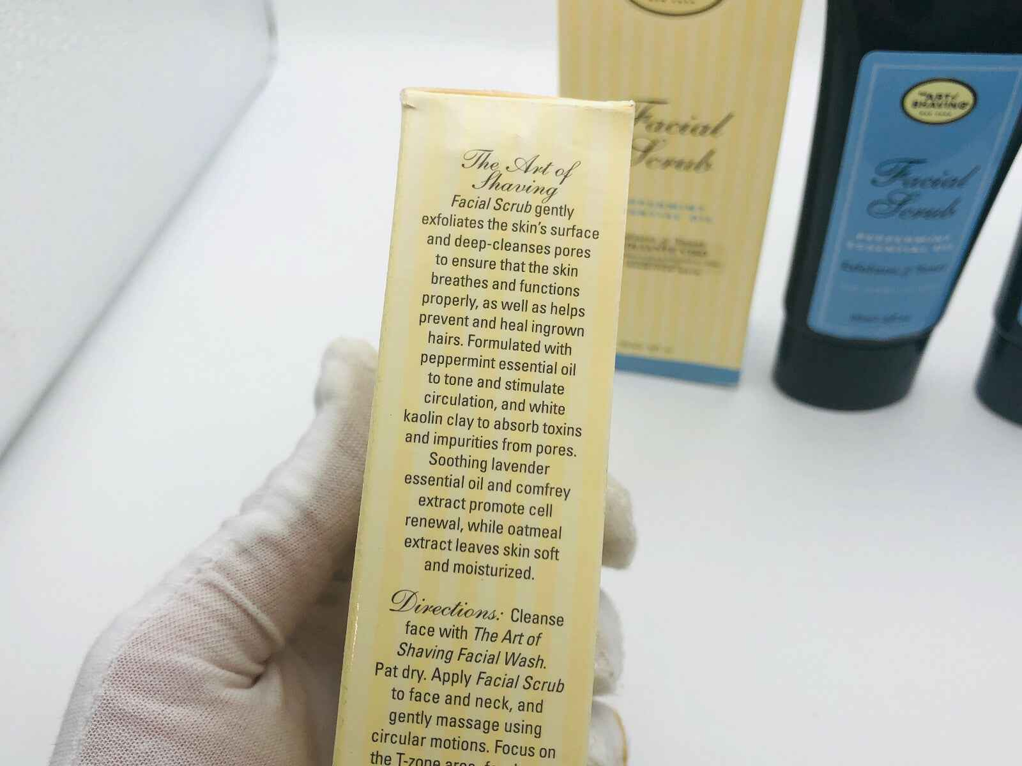 2 pezzi THE ART OF SHAVING FACIAL SCRUB 90 ml PEPPERMINT ESFOLIANTE VISO MENTA