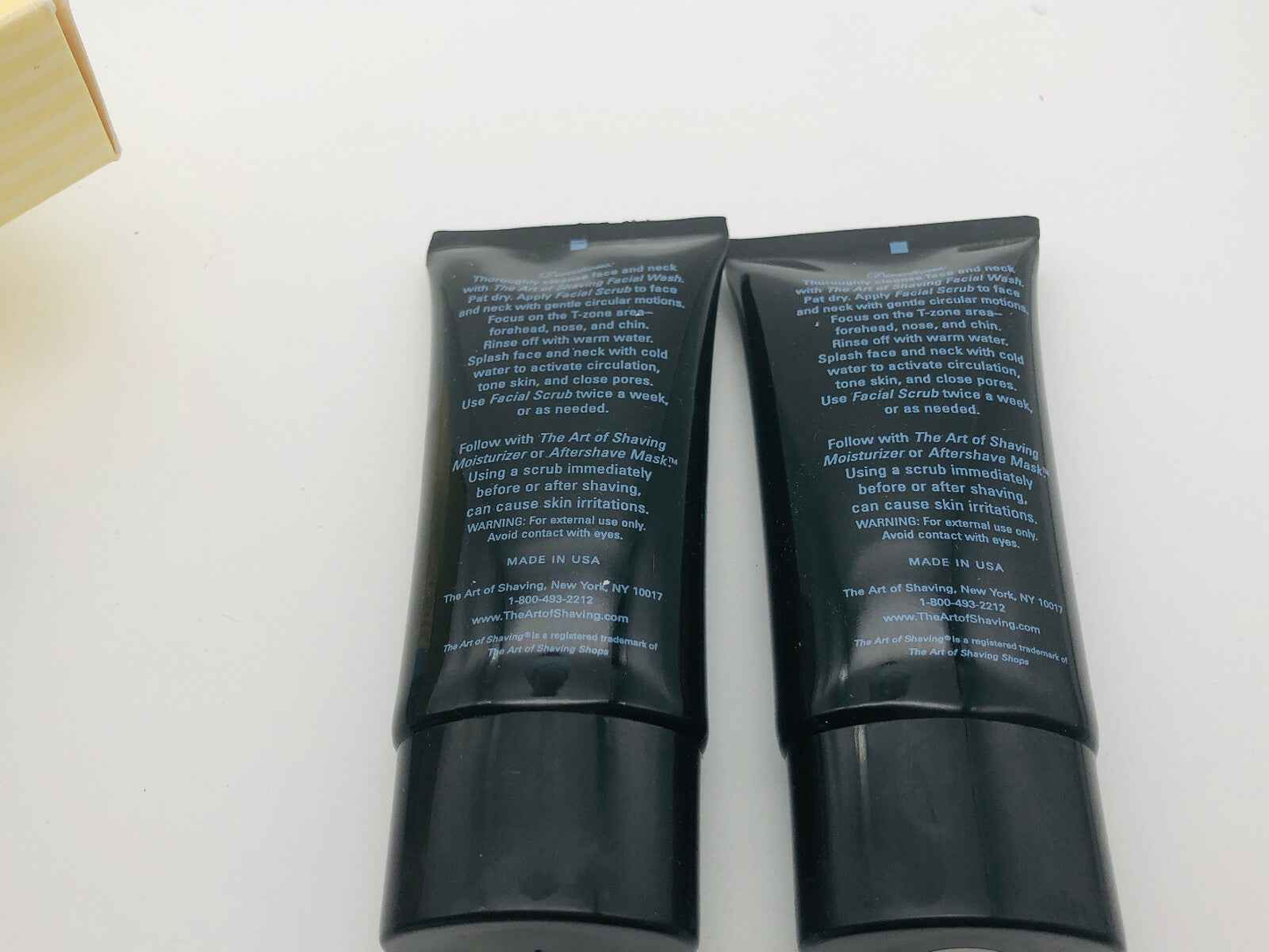 2 pezzi THE ART OF SHAVING FACIAL SCRUB 90 ml PEPPERMINT ESFOLIANTE VISO MENTA