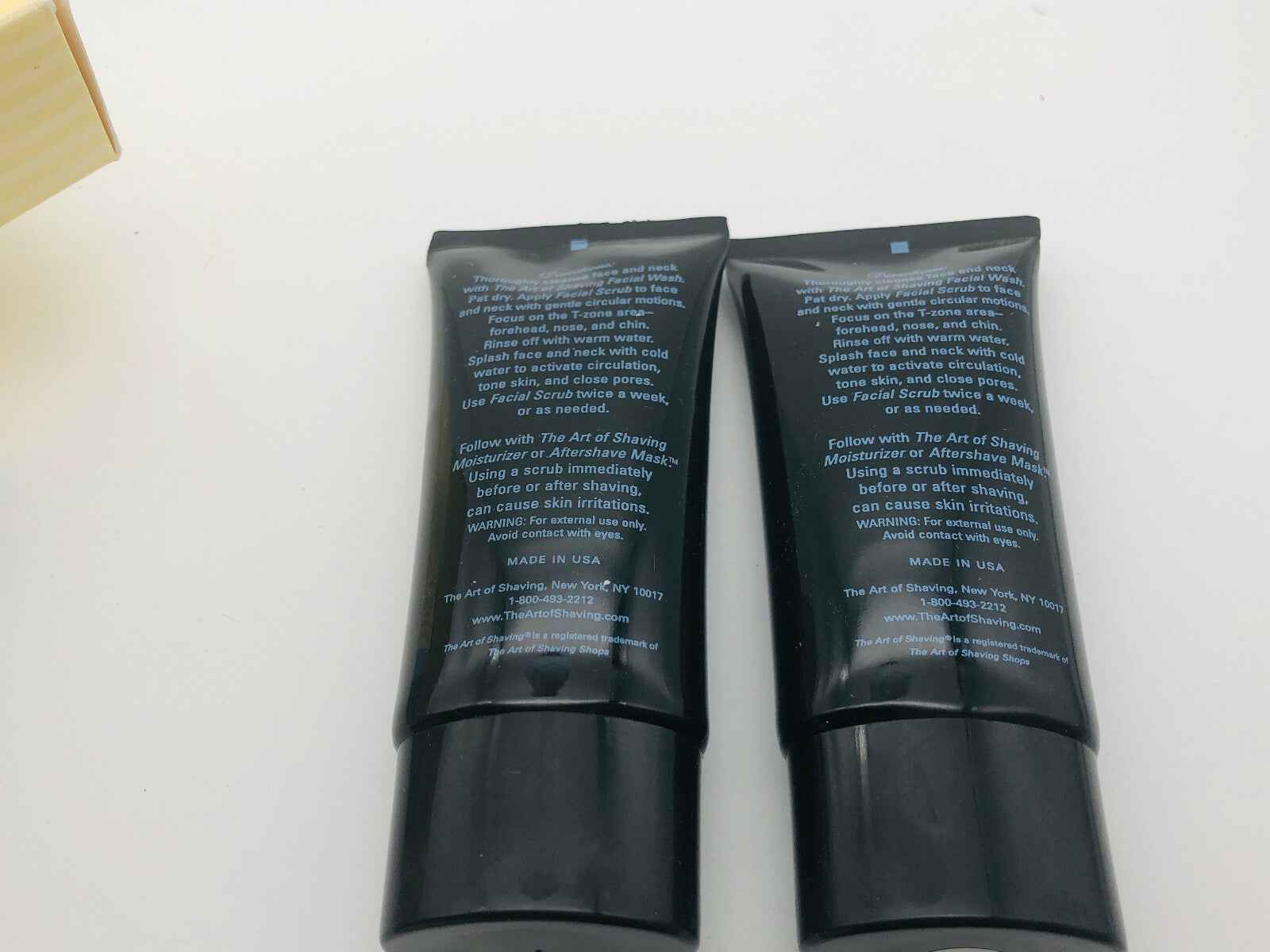 2 pezzi THE ART OF SHAVING FACIAL SCRUB 90 ml PEPPERMINT ESFOLIANTE VISO MENTA