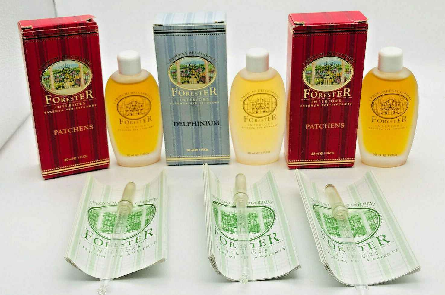 3X FORESTER INTERIORS ESSENZA PER EFFUSORE 30 ml PROFUMI GIARDINI OIL FRAGRANCE
