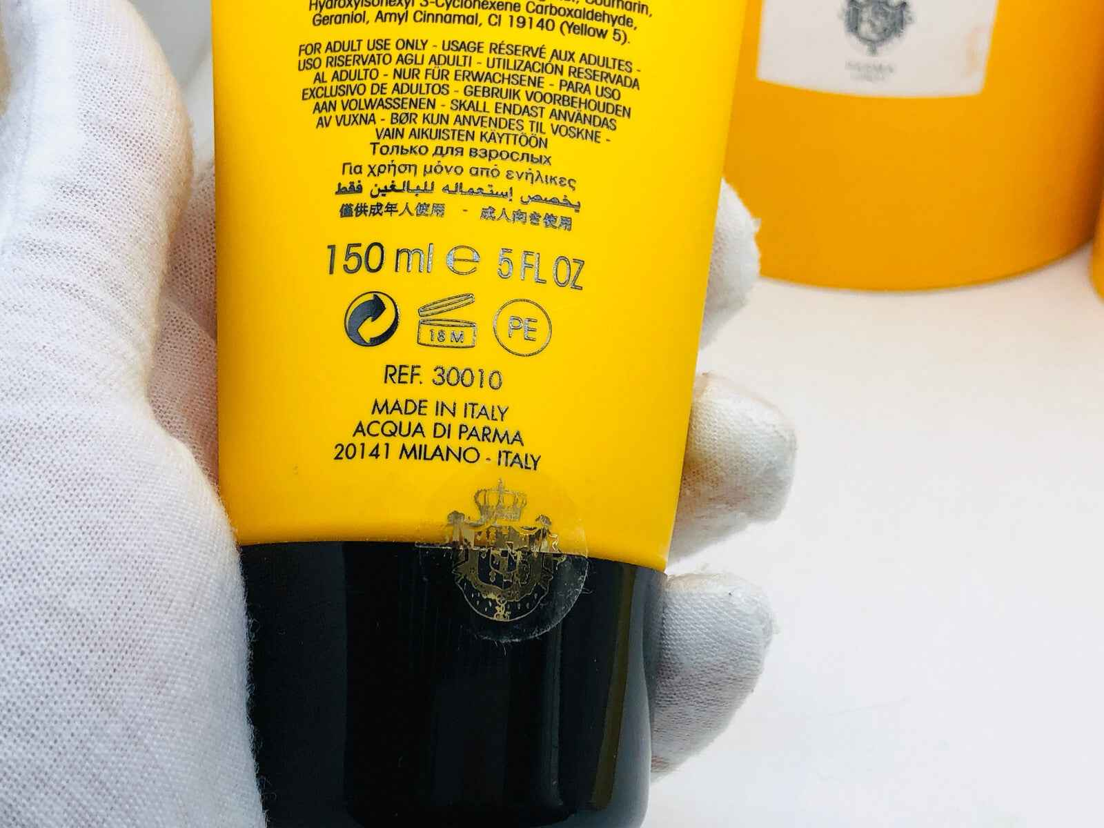 Crema idratante Acqua Di Parma Colonia Profumo da 150 ml con packaging elegante e dettagli in italiano