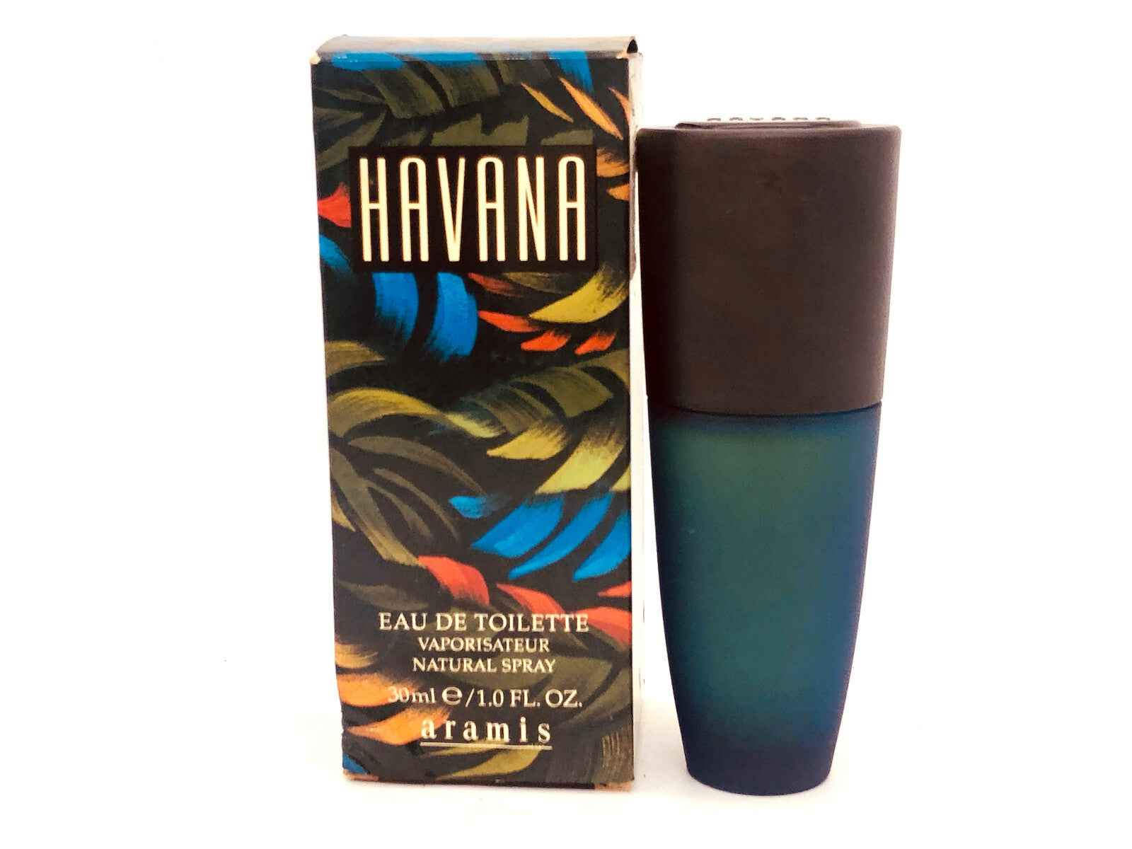 Profumo Aramis Havana Vintage in flacone da 30 ml con originali dettagli tropicali