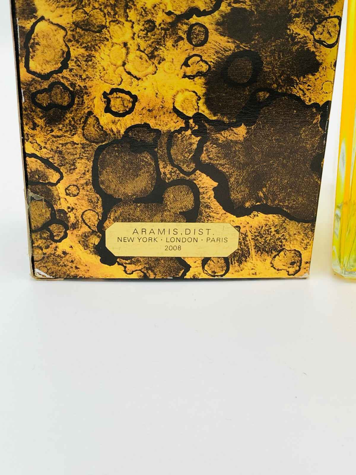 Scatola di profumo Vintage Aramis Cologne con design artistico e dettagli dorati