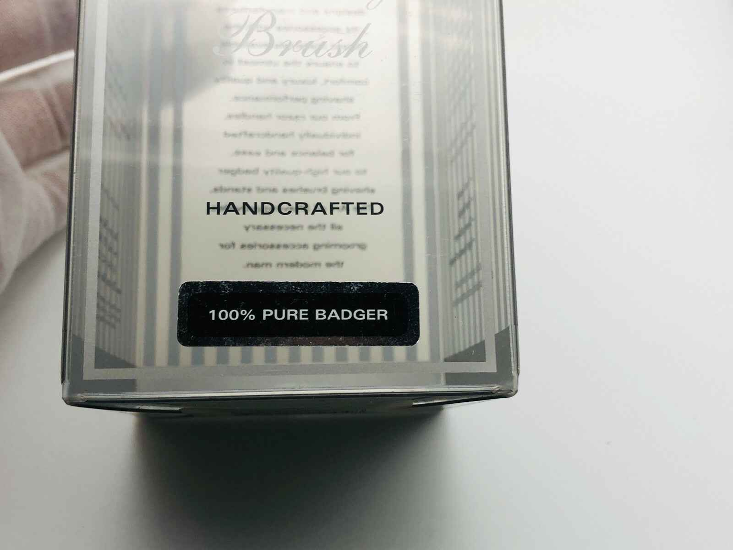Scatola del Pennello Tasso Pure Badger artigianale al 100% con design elegante