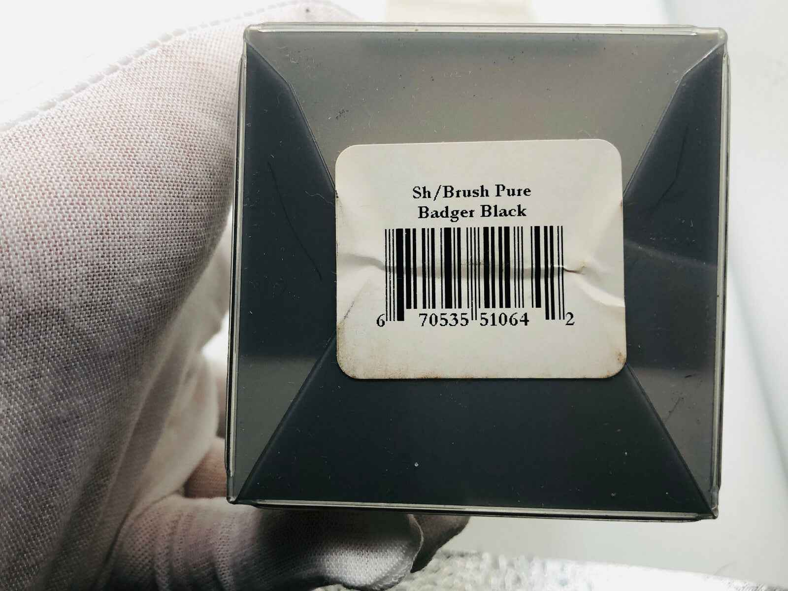 Scatola del Pennello Tasso Pure Badger con etichetta nera per una rasatura di alta qualità