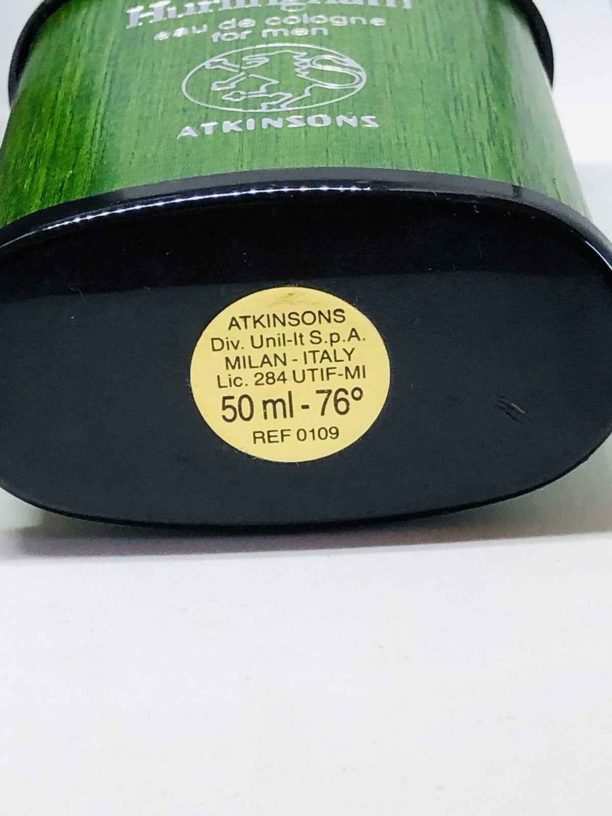 Atkinsons Hurlingham Vintage cologne for men in a green bottle, 50 ml size