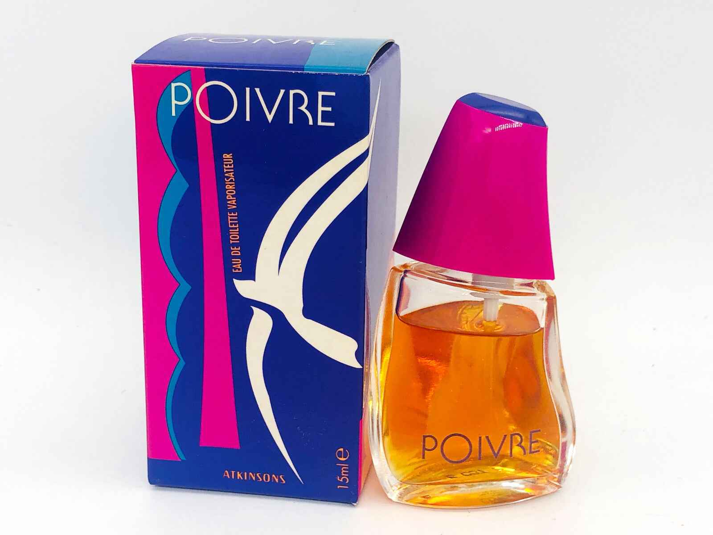 Profumo Vintage Atkinsons Poivre in flacone da 15ml con confezione colorata e design elegante