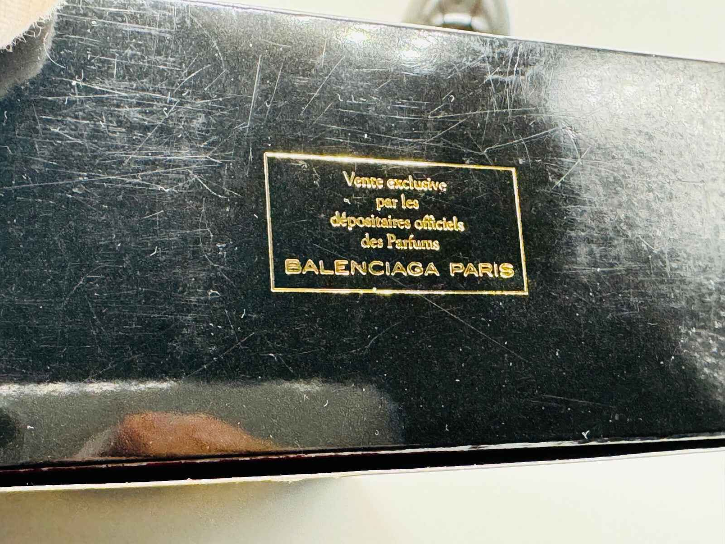 Scatola del profumo Balenciaga Michelle Vintage con etichetta elegante per collezionisti