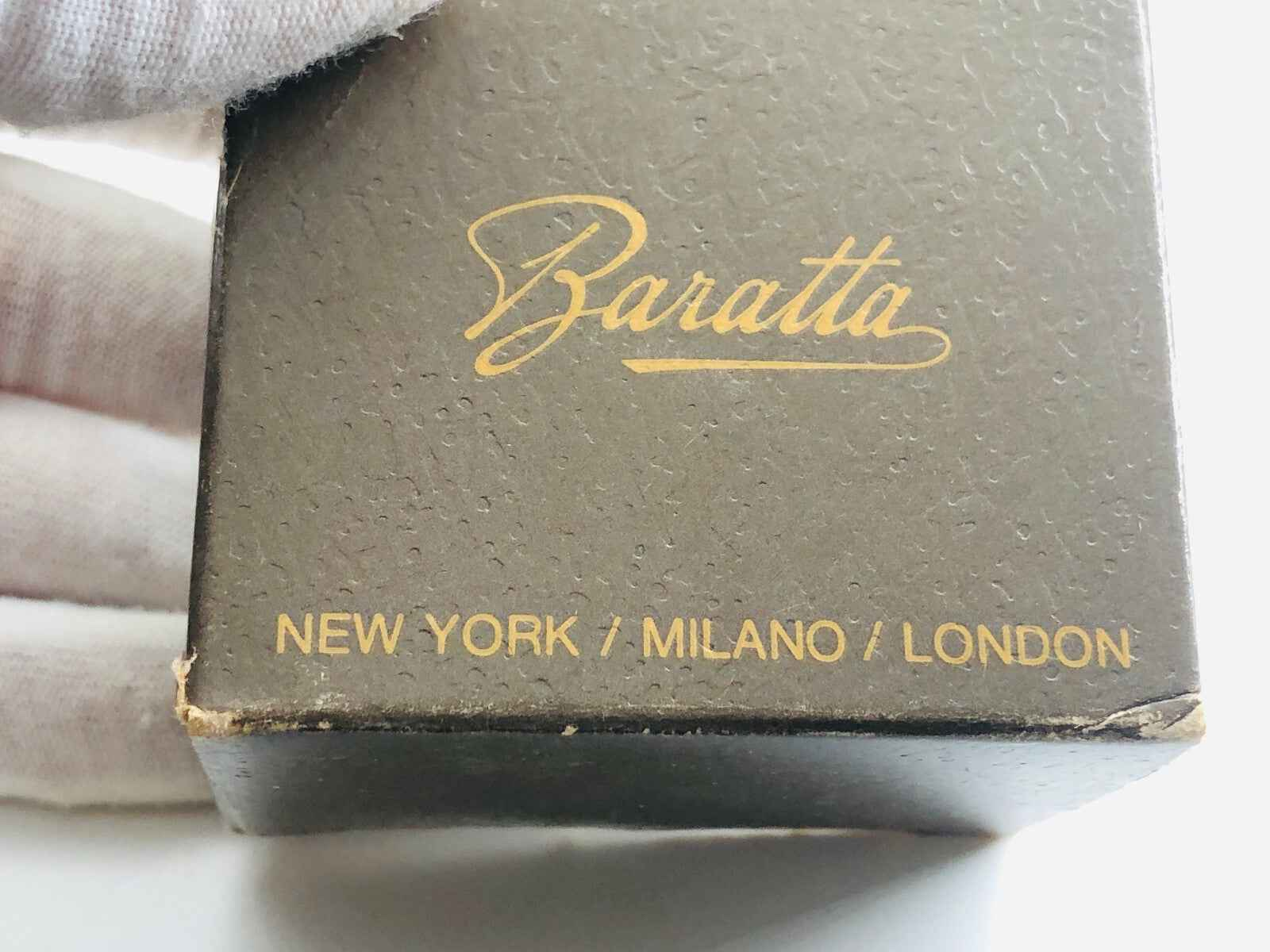 Scatola BARATTA VINTAGE Profumo con design elegante e dettagli delle città Milano, Londra, New York