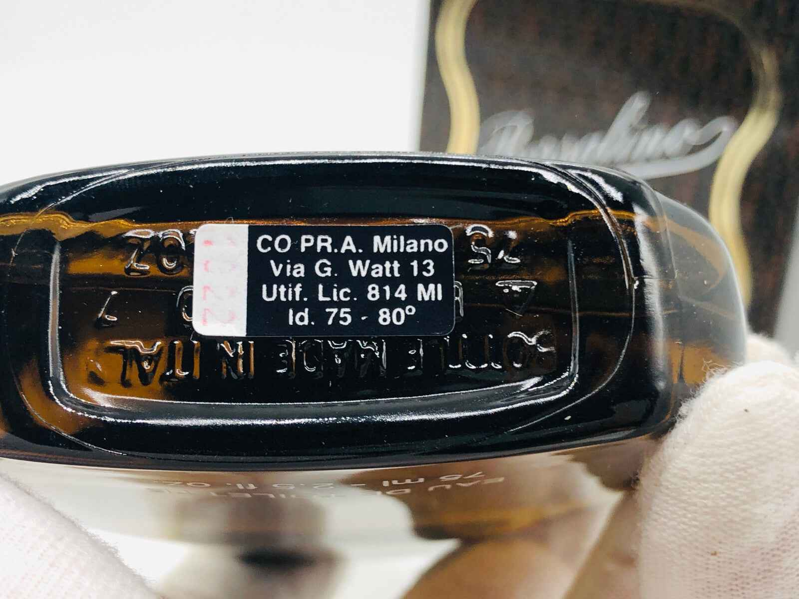 Borsalino Pour Homme Vintage profumo in bottiglia con etichetta dettagliata e design elegante