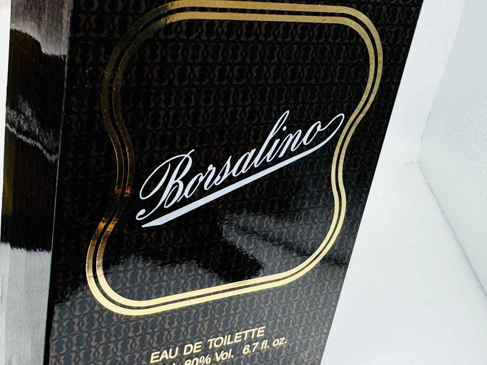 Scatola di profumo Borsalino Uomo Vintage, Eau de Toilette da 200 ml con design elegante in nero e oro