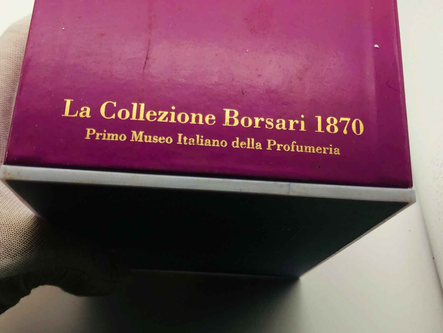 Scatola del Profumo Vintage Borsari con dettagli sulla Collezione Borsari 1870