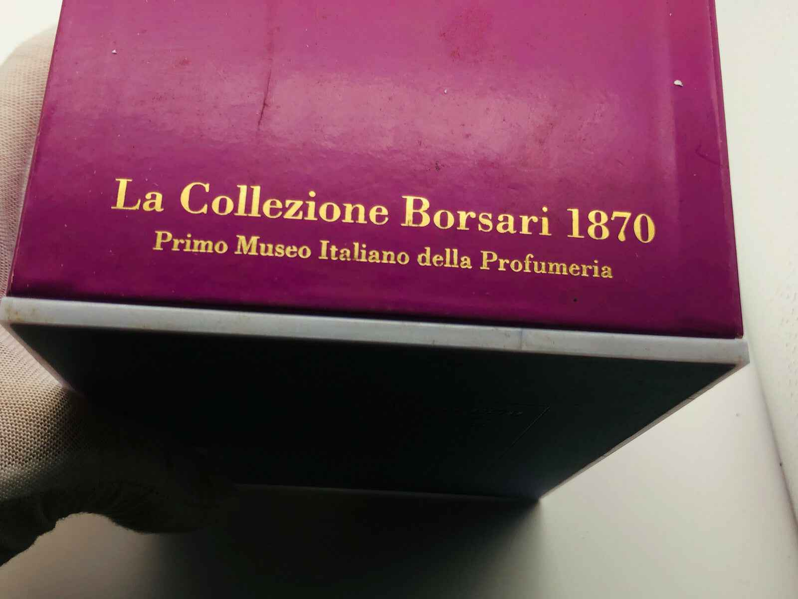 Scatola del Profumo Vintage Borsari con dettagli sulla Collezione Borsari 1870